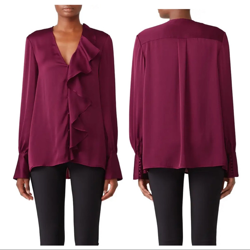 ⭐️ The Jetset Diaries Berry Nico Blouse S